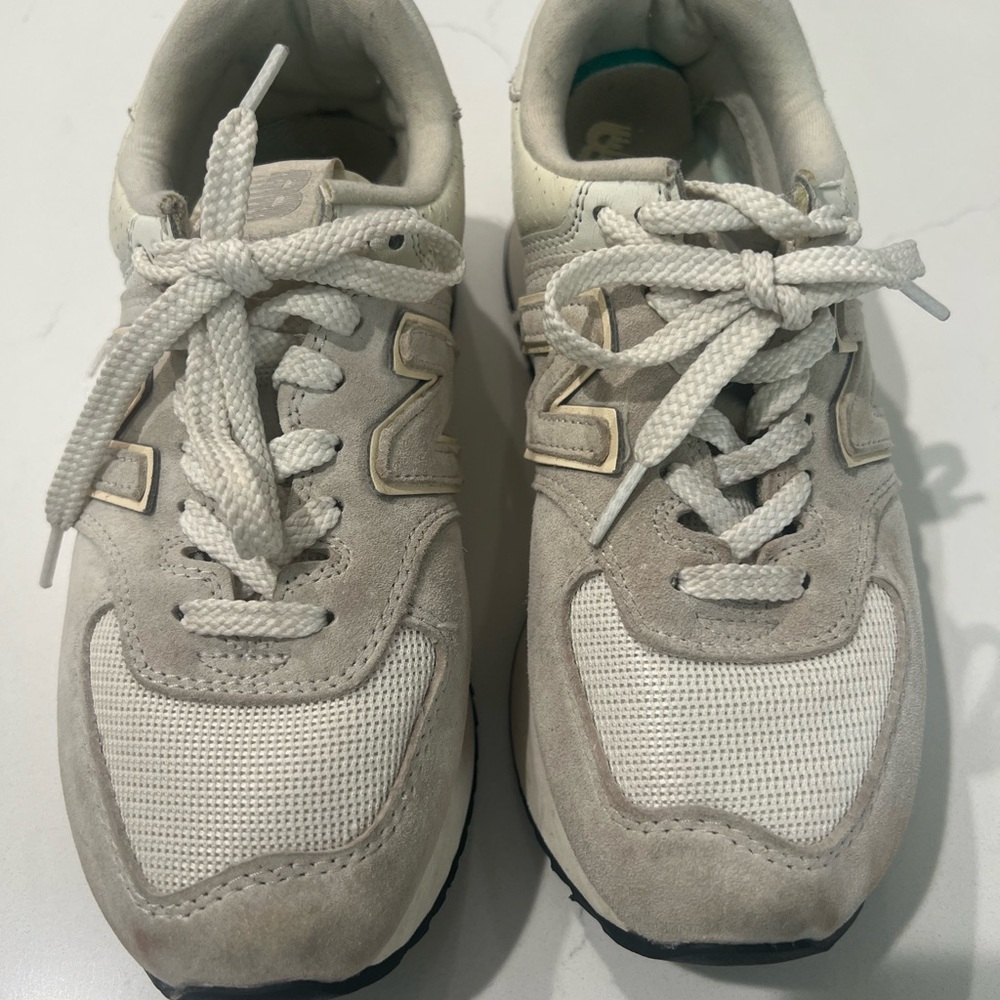 White and Gray Sneakers